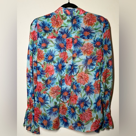 NEW MILLY Elysa Chrysanthemum Shirt size Medium - Picture 4 of 6